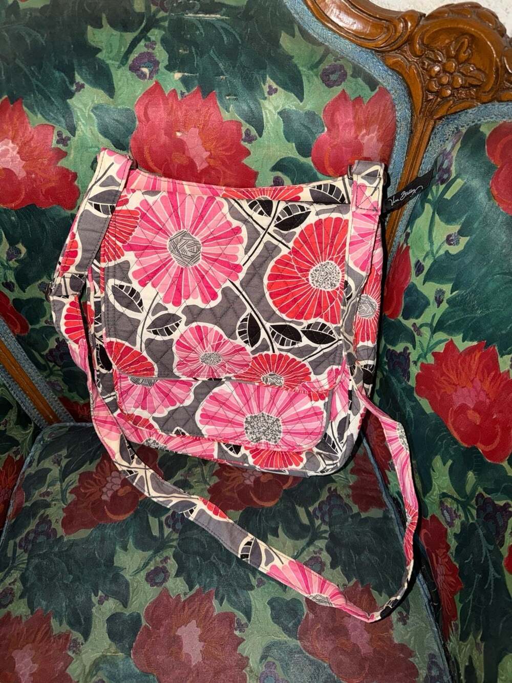 Vera Bradley Cheery Blossoms Mailbag Crossbody Bag